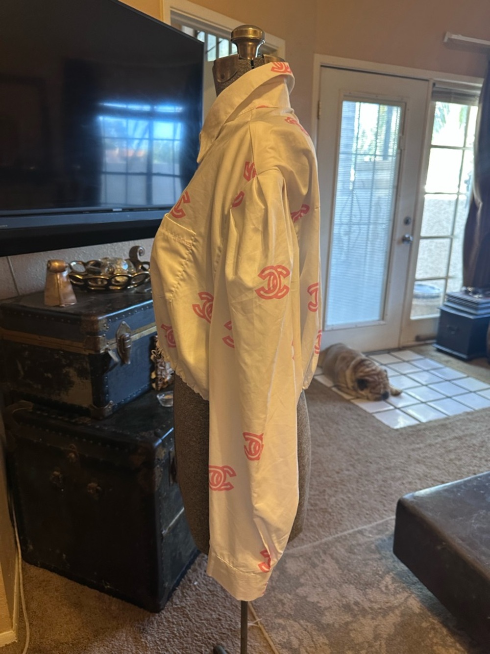 CC White Blouse with Pink Logo - Picture 2 of 5
